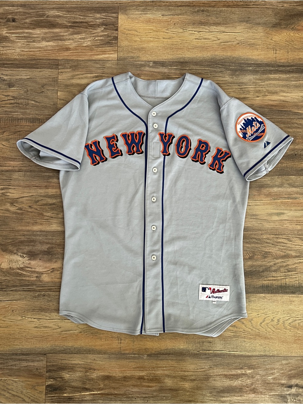 New York Mets 2000s Away Majestic Authentic Jersey 6200 Size 48